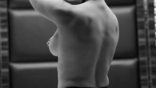 Classy Babe Meg Turney Goes Topless in a Premium B&W Photoshoot