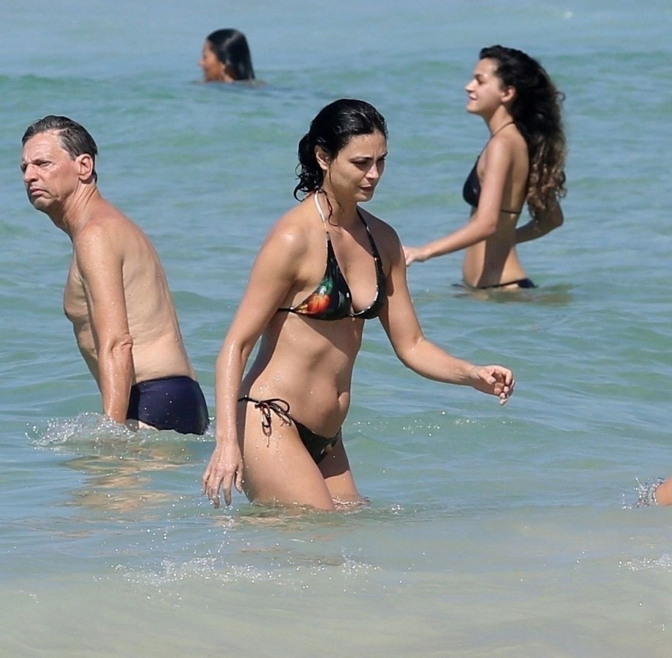 Slim Brunette Morena Baccarin Shows Her Bikini Body in Brazil