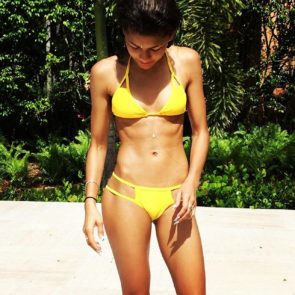 Zendaya hot in yellow bikini