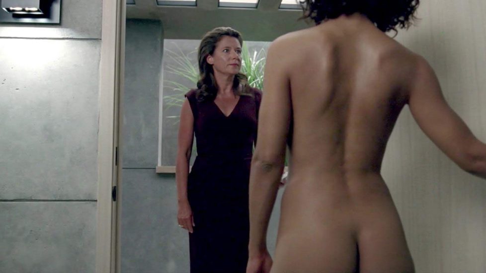 Tessa Thompson butt and topless scene