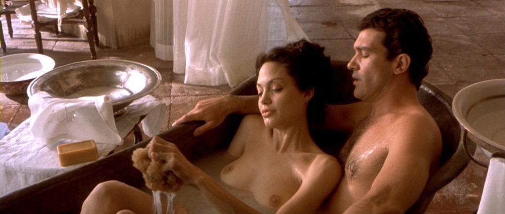 Angelina Jolie nude bath from Original Sin