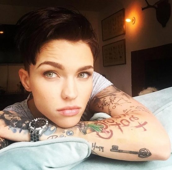 Ruby Rose in bed