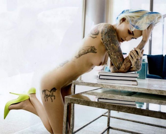 Ruby Rose nude tits for magazine