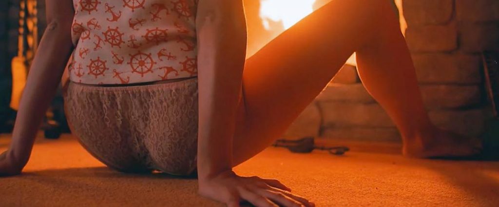 Agostina Bettinelli nude by the fire