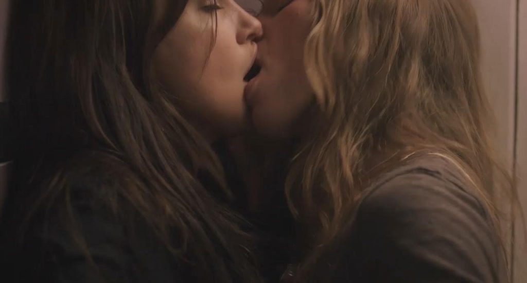 naked Katie Cassidy having lesbian sex with Tracy Spiridakos in Kill for Me