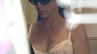 Sexy Granny Jamie Lee Curtis Showing Her Breasts in a See-Through Bra