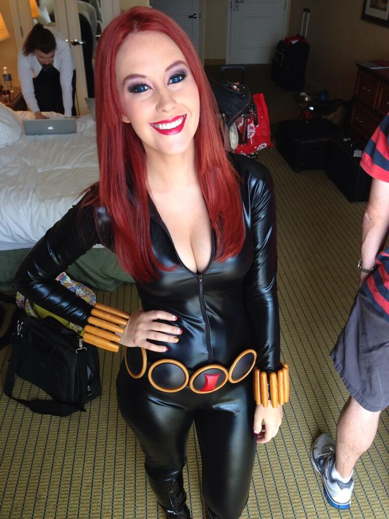 Cosplayer Meg Turney Shows Her Bobos and Ass in a Skintight Catsuit