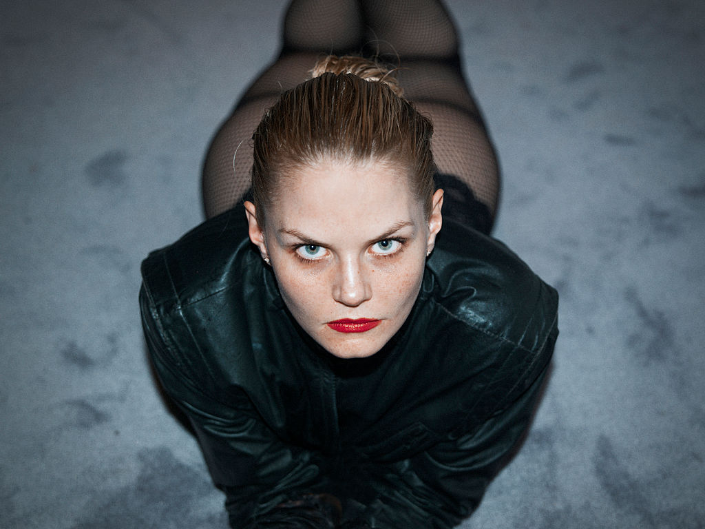 Jennifer Morrison Teasing with Her Sexy Legs in Sexy Fishnets