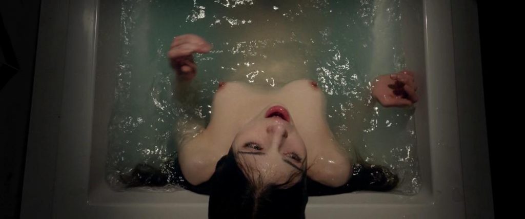 India Eisley naked bath in Look Away 1