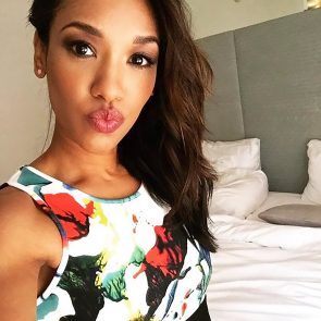 Candice Patton almost nude slfie