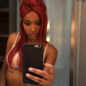 Keke Palmer red hair selfie