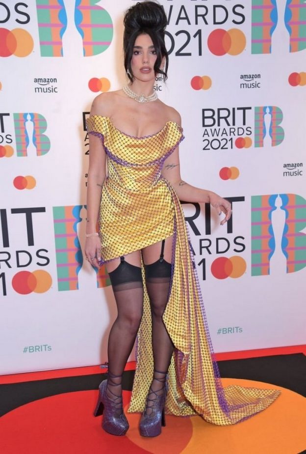 Dua Lipa Sexy In Stockings At Britt Award 2021