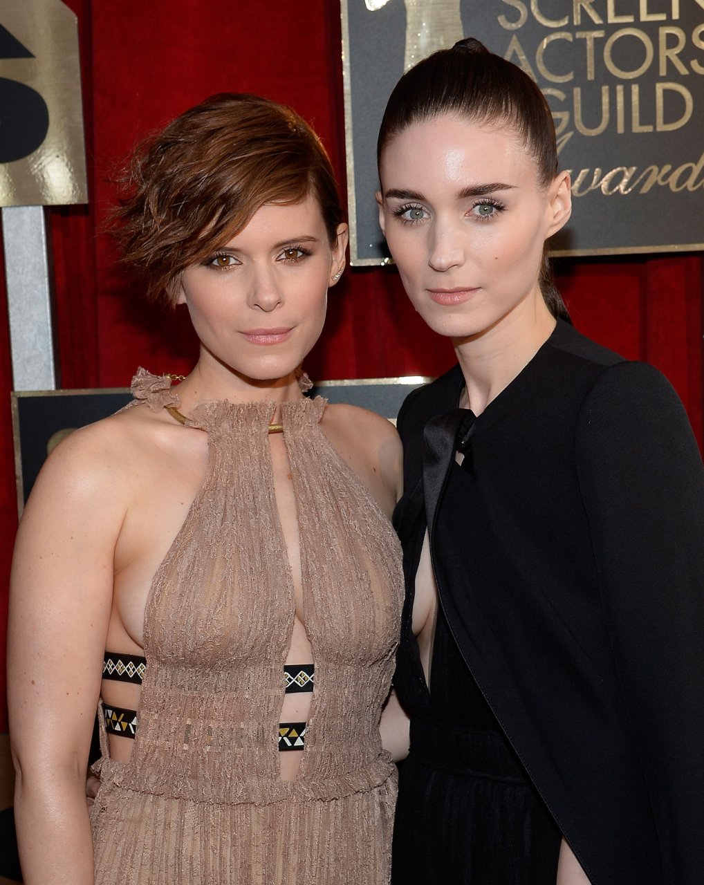 Kate and Rooney Mara Showing Their Perky Breasts on the Red Carpet