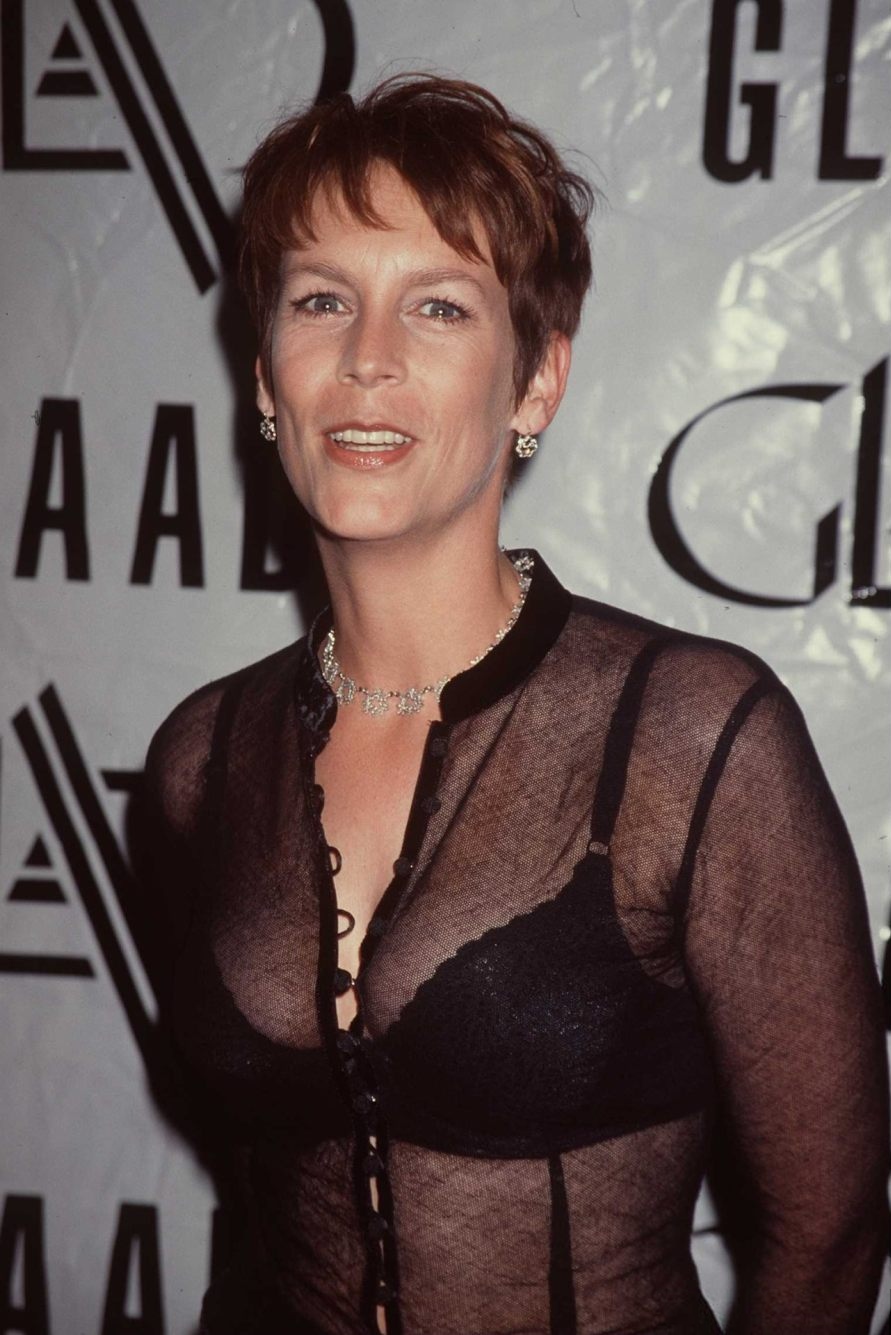 Appealing Actress Jamie Lee Curtis Shows Her Body in a See-Through Outfit