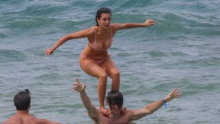 Gorgeous Nina Dobrev Shows Her Bikini Body and Doing a Backflip