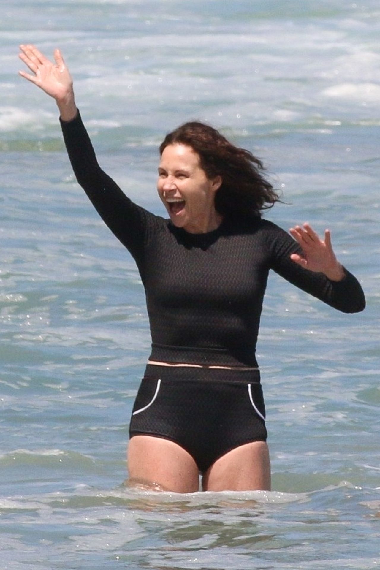 Aging Hottie Minnie Driver Shows Her Sexy, Mature Physique on the Beach