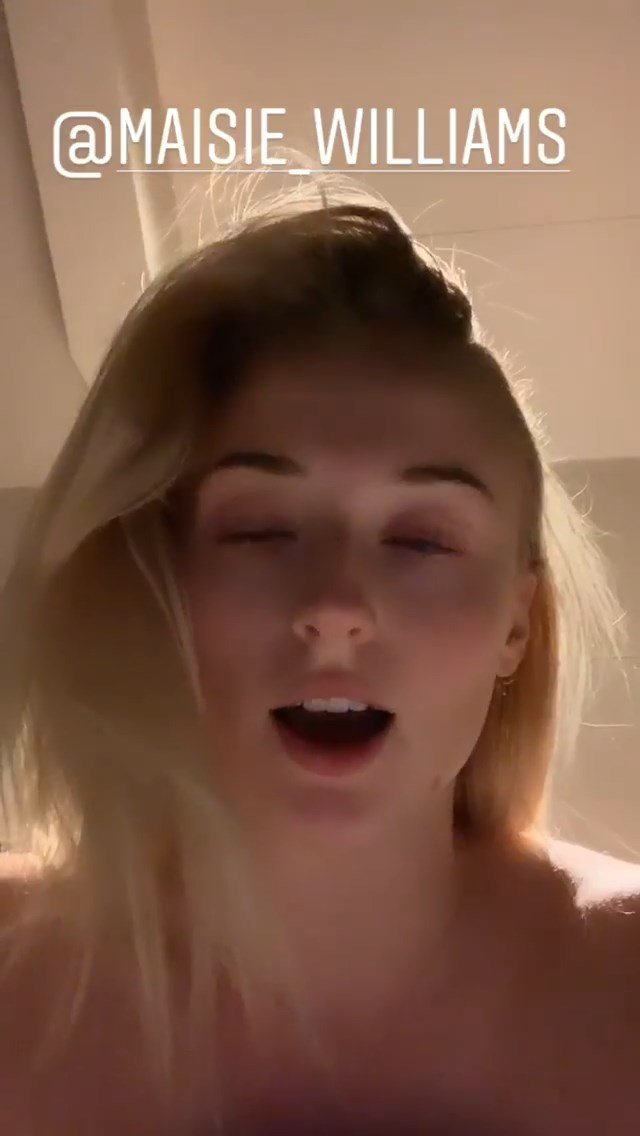 Topless Sophie Turner Records a Very Special Message for Maisie Williams