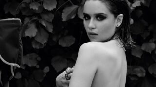 Emilia Clarke Goes Topless and Poses in Seductive Outfits