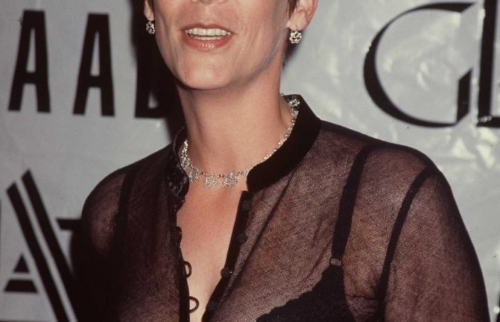 Appealing Actress Jamie Lee Curtis Shows Her Body In A See Through