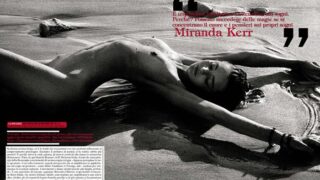 Australian Vixen Miranda Kerr Posing Topless on the Beach