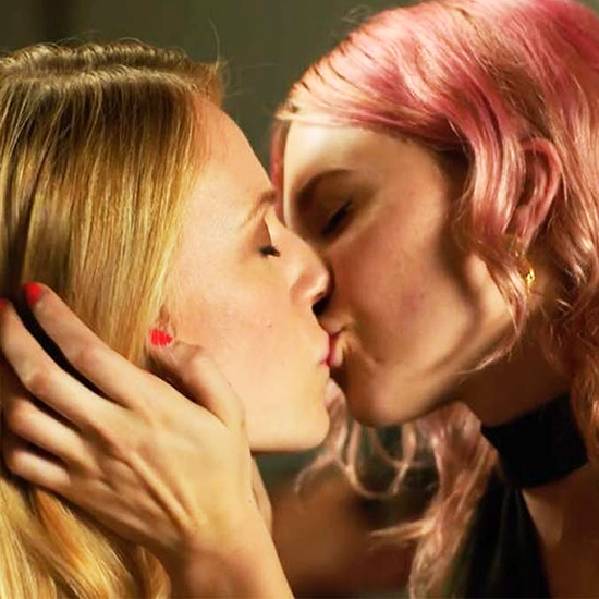 Emma Bell & Paige Elkington Lesbian Kiss Scene from ‘Relationship Status’