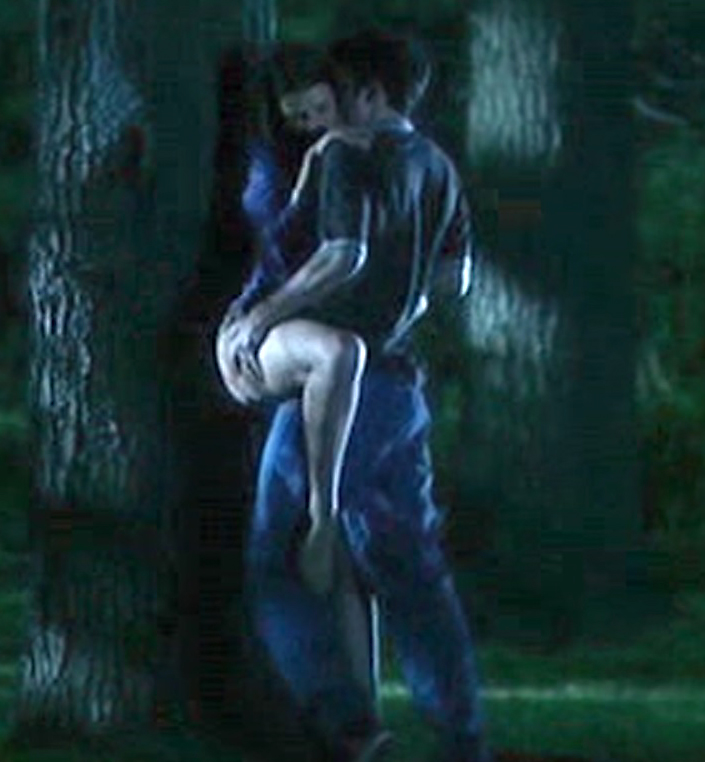 Jessica Pare Sex Against A Tree In Lost And Delirious Movie