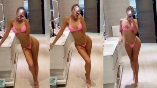 Khloe Kardashian Sexy In Pink Bikini At Her 38 Birthday