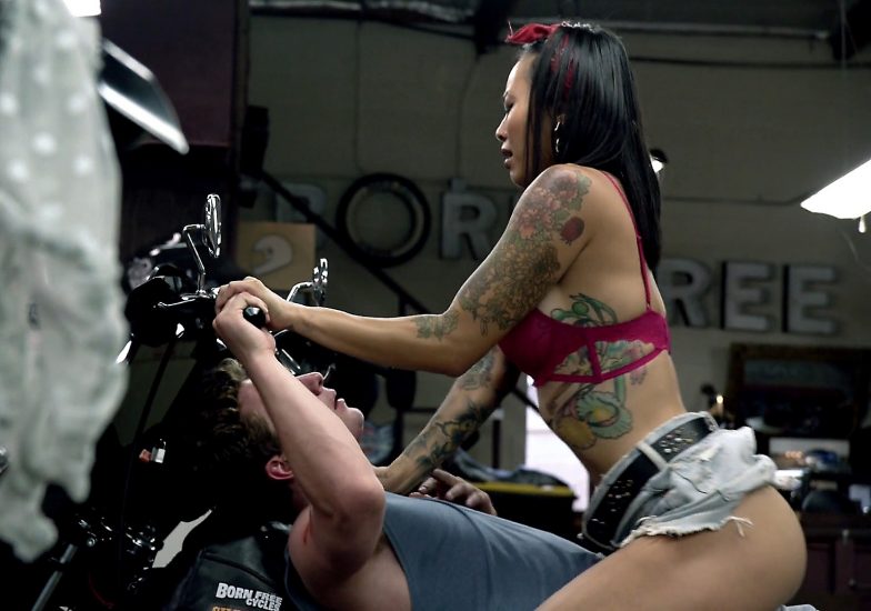 Levy Tran Sex On A Top Of A Motorcycle In Shameless Series