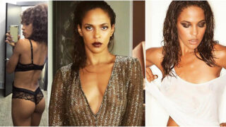 Megalyn Echikunwoke Sexy – See Through Dress and Lingerie Pic !