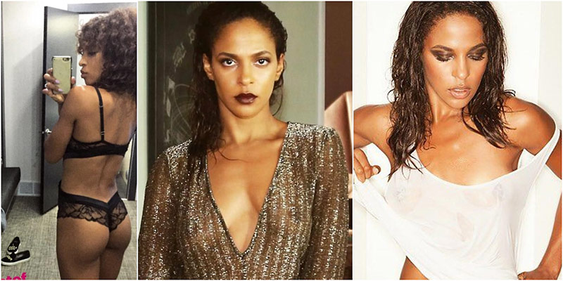 Megalyn Echikunwoke Sexy – See Through Dress and Lingerie Pic !