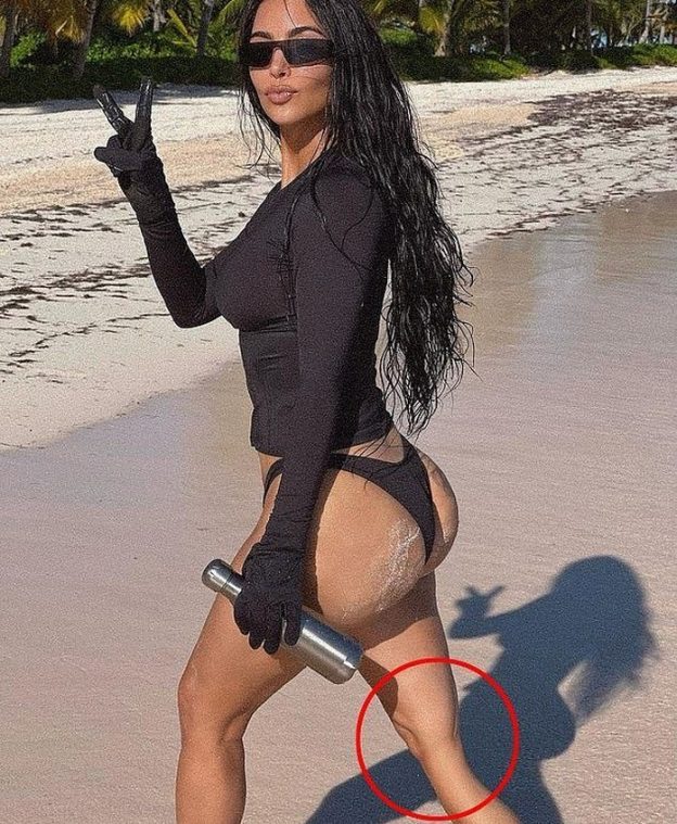 Kim Kardashian Deleted A Too Too Obviously Edited Photo