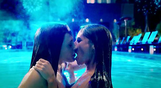 Bridget Regan lesbian kissing