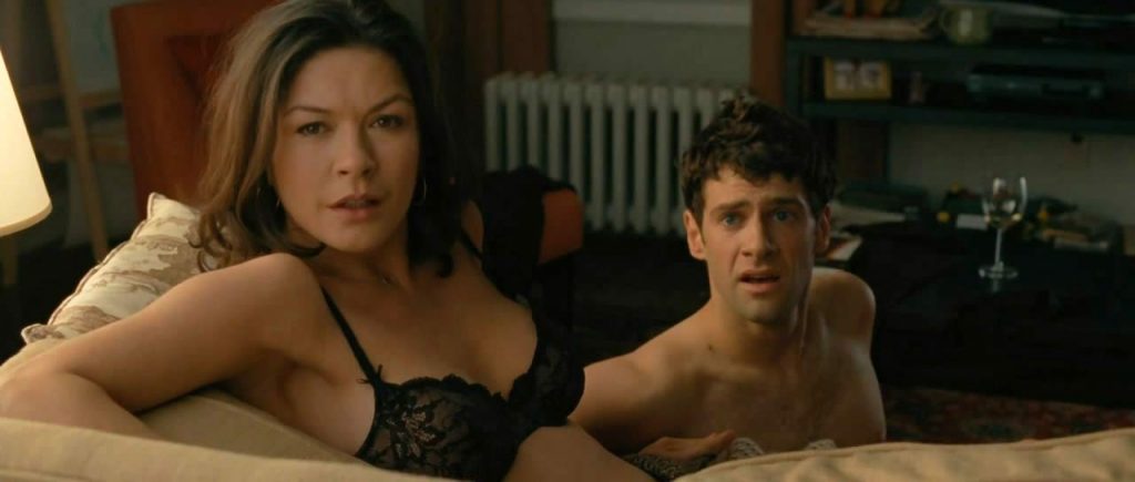 Catherine Zeta-Jones black bra