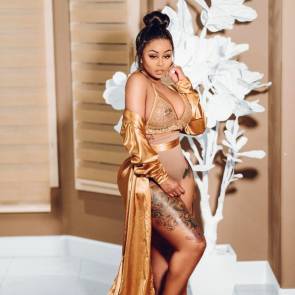 Blac Chyna sheer thru dress and nipples