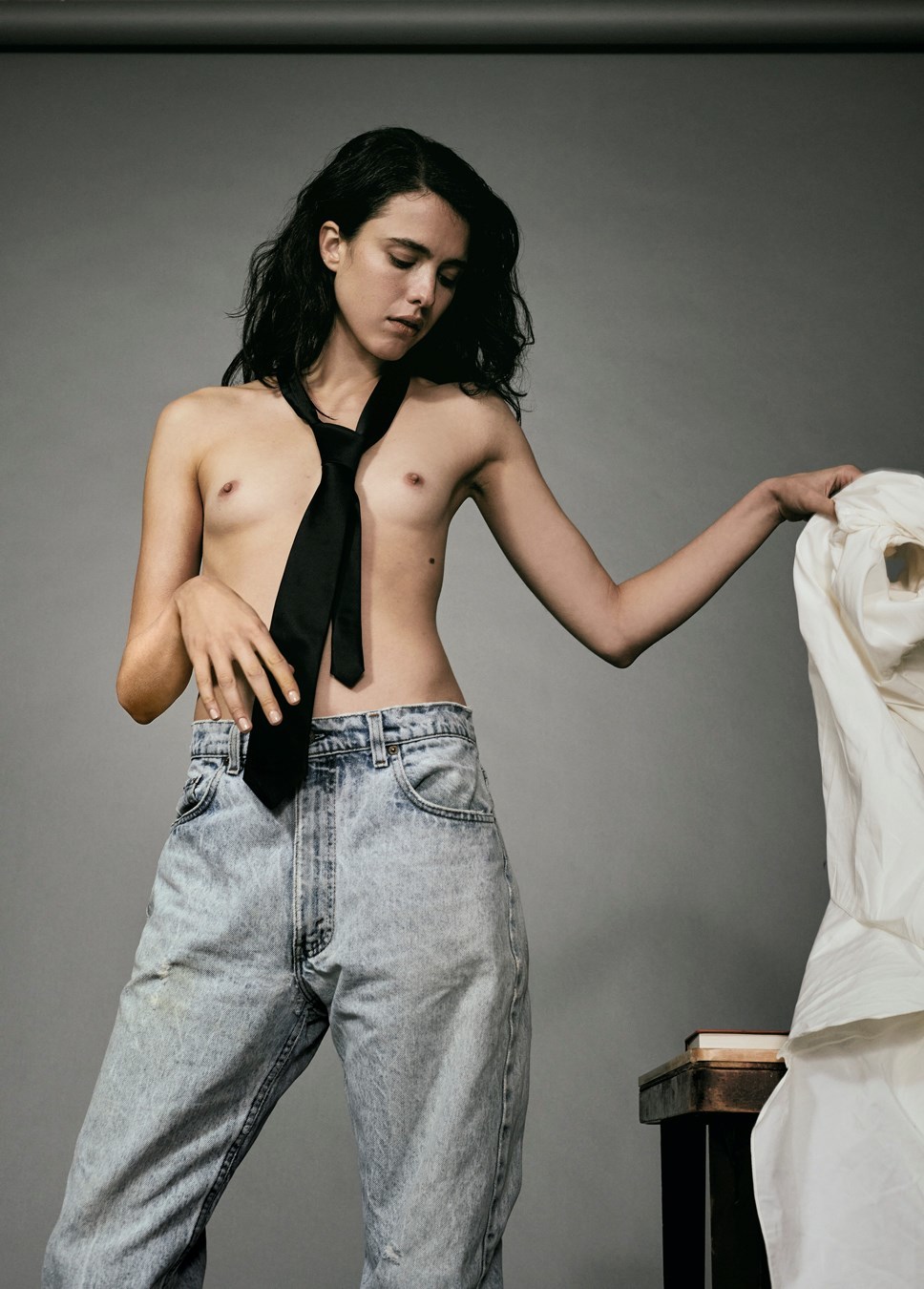 Shameless Seductress Margaret Qualley Goes Topless in a Hot Photoshoot
