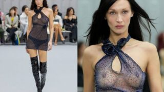 Bella Hadid Naked Tits At Pars Fashion Week 2022