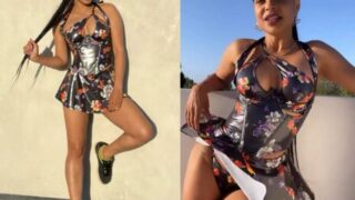 Christina Milian Flaunts Her Panties Upskirt