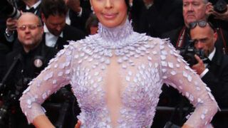 Bollywood Sex Symbol Mallika Sherawat Nude Nipples Through her Dress in Cannes