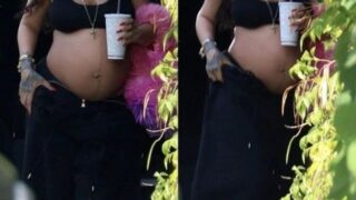 Rihanna Flaunts Her Huge Baby Bump