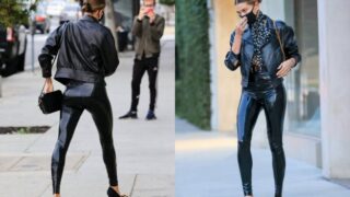 Hailey Baldwin Sexy Ass And Legs In Latex In Public