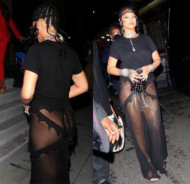 Rihanna In A See Through Dress
