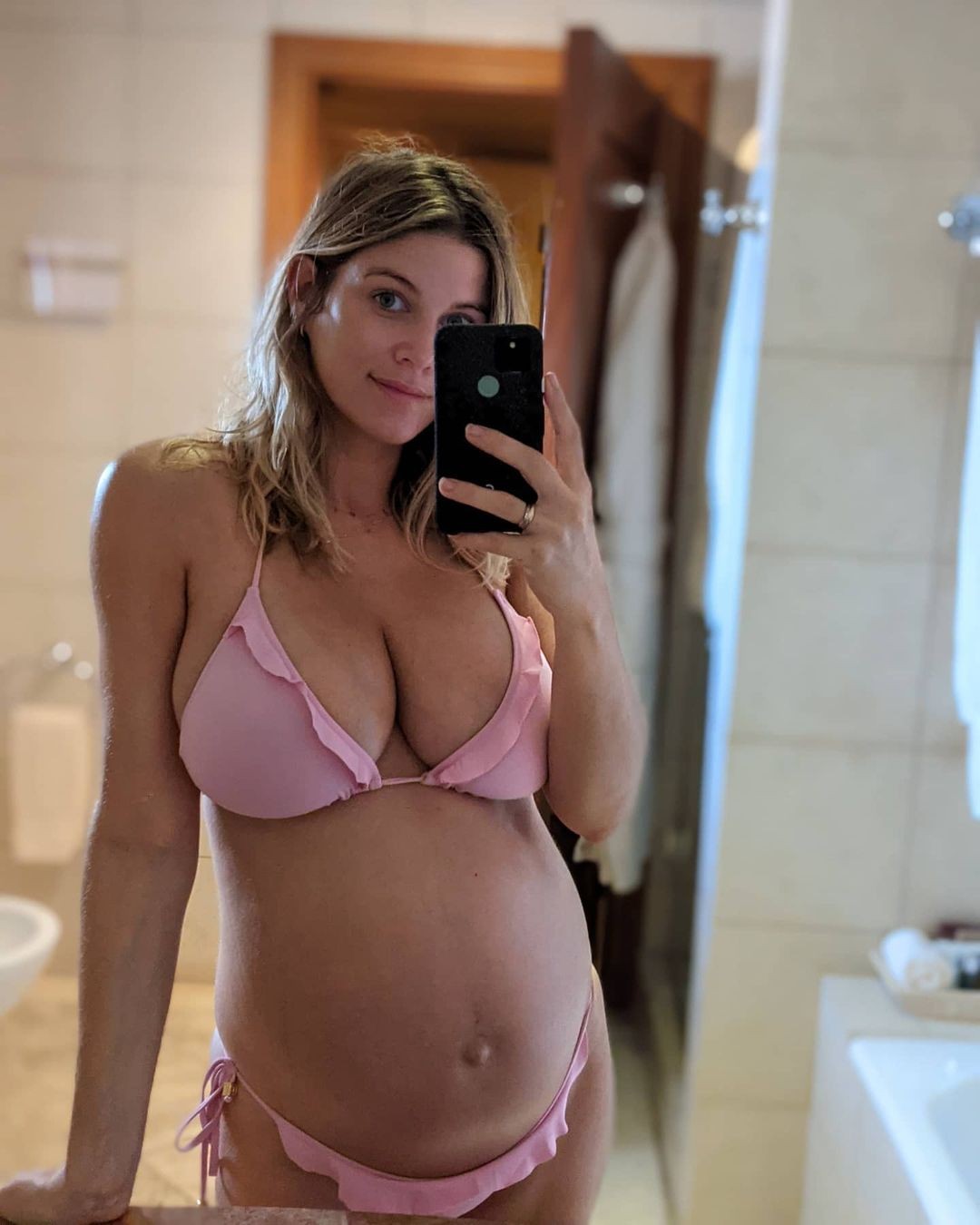  Ashley James Pregnant Selfie
