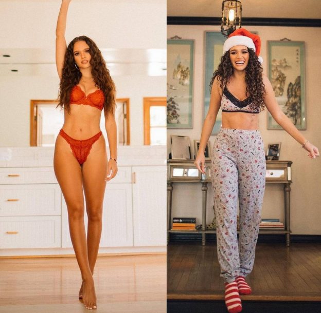 Madison Pettis In A Christmas Hat Or Red Lingerie? (8 Photos)