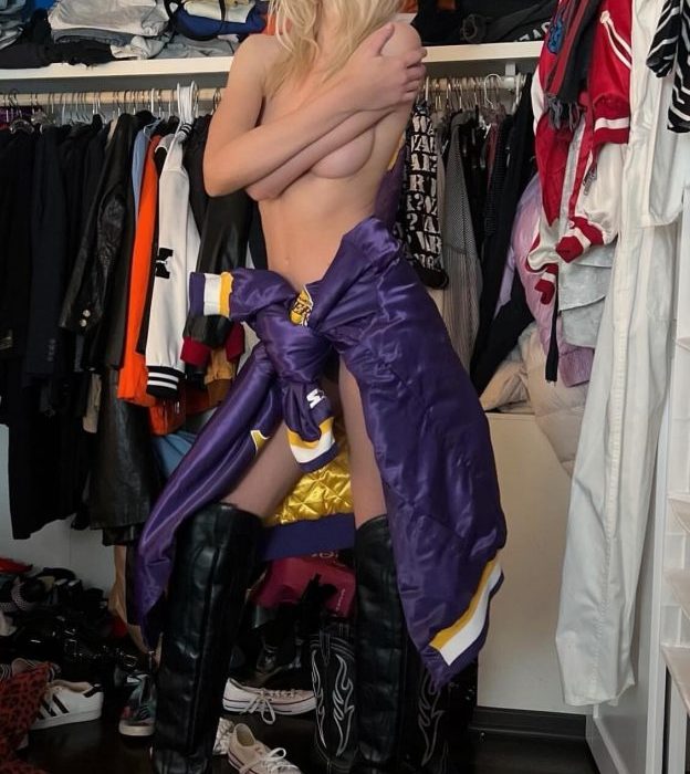 Stella Maxwell Topless In Wardrobe